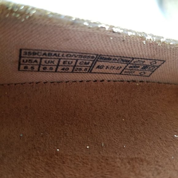 VIONIC Gem Caballo Ballet Flat GOLD GLITTER 8.5 - Picture 5 of 5